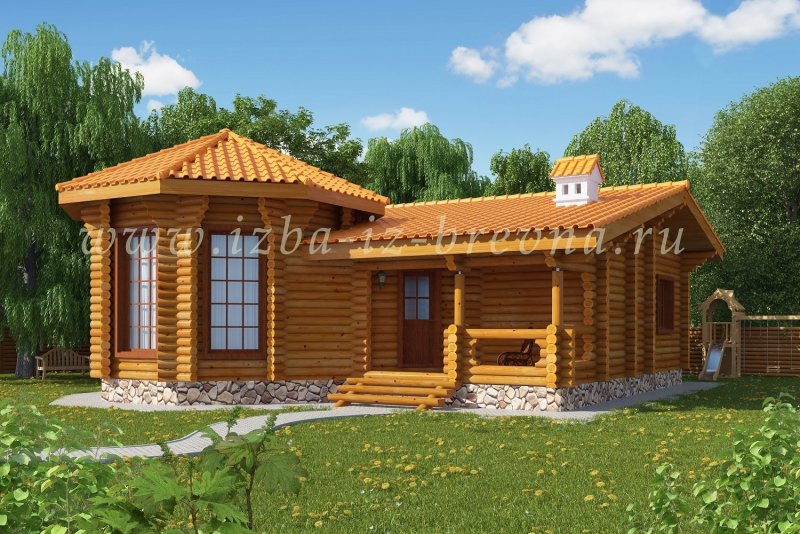 Проекты бань из оцилиндрованного бревна