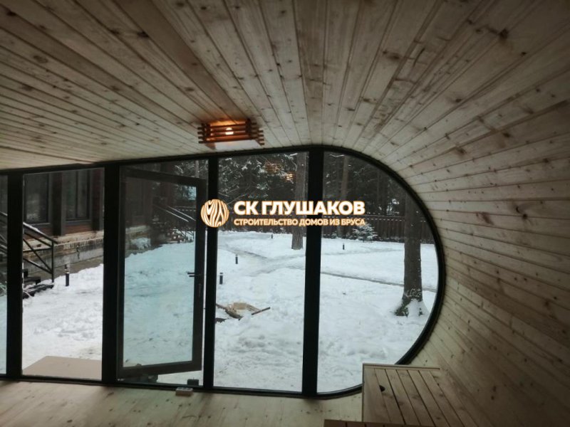Баня танк с панорамными окнами