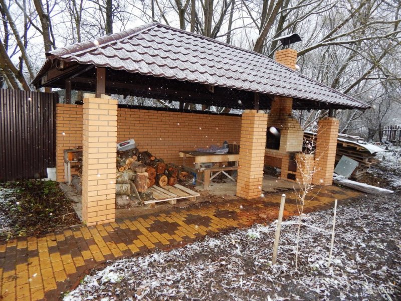 Гараж с мангальной зоной
