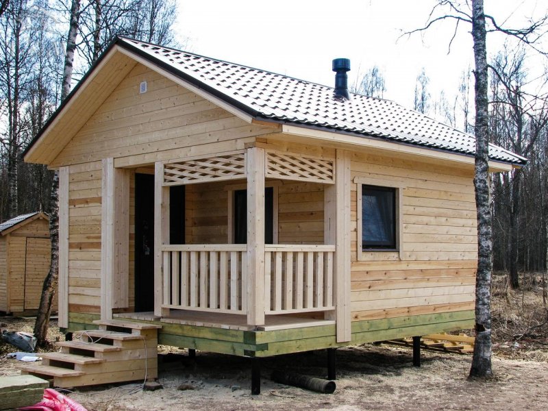Бани снаружи из бруса (148 фото)