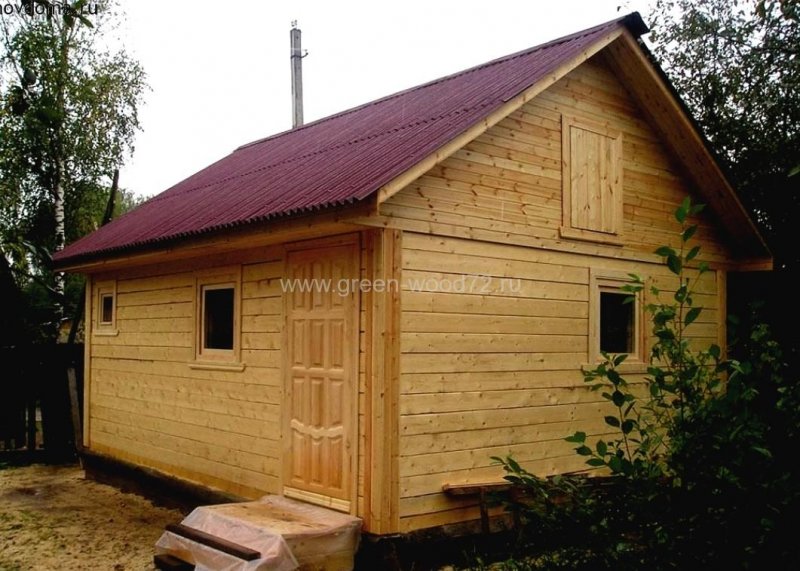 Баня 4х6 снаружи