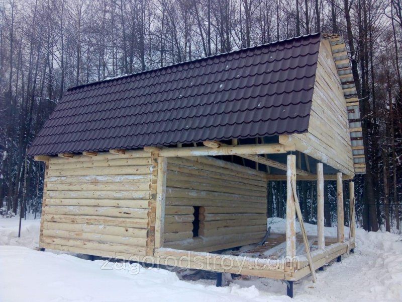 Баня 3х6 с мансардой