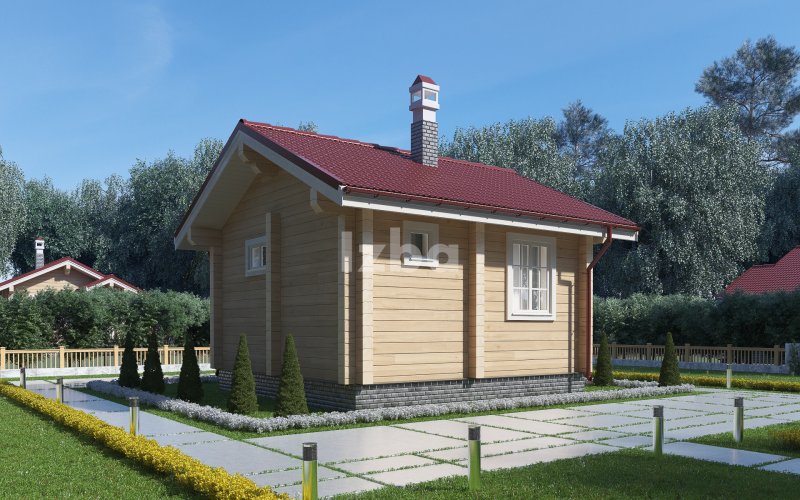 Маленький домик из бревна