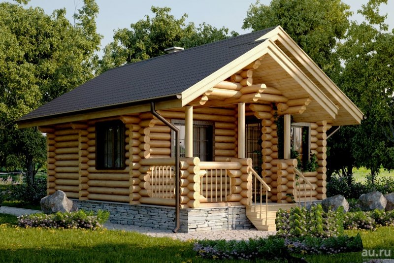 Дом баня из оцилиндрованного бревна