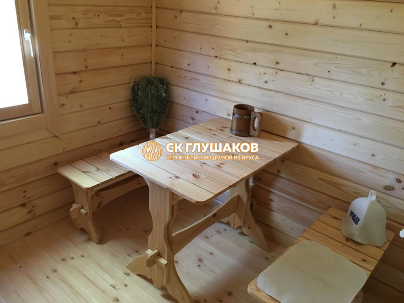Мебель в предбанник с трубы