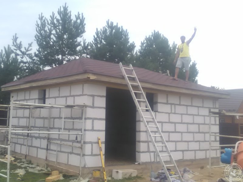 Сарай из газобетона 150мм