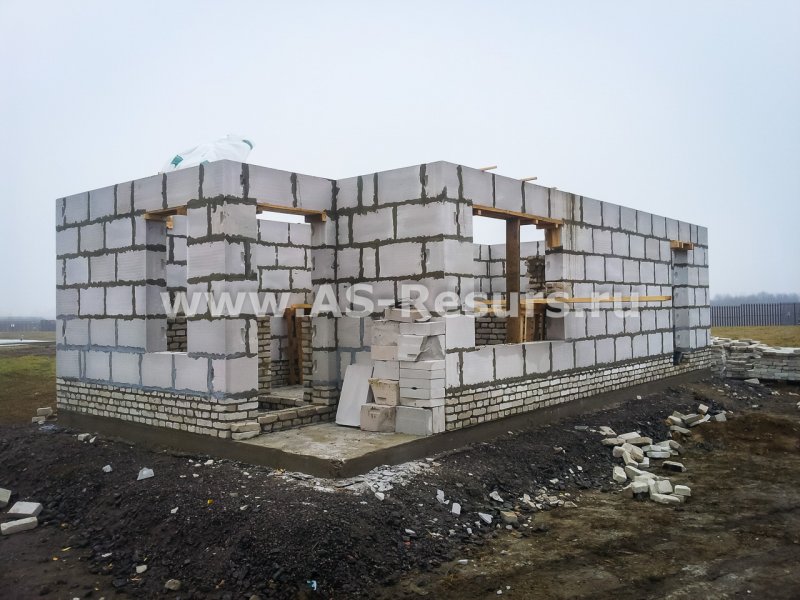Баня из газосиликатных блоков 3500 3500