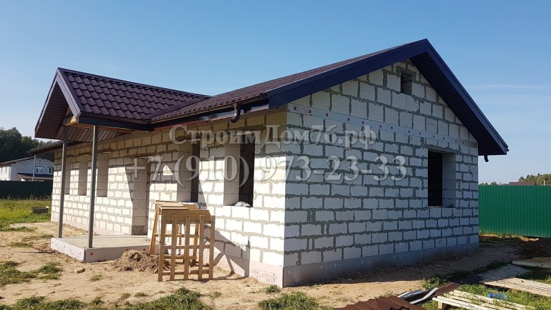Баня дом 40 квадратов из газобетона