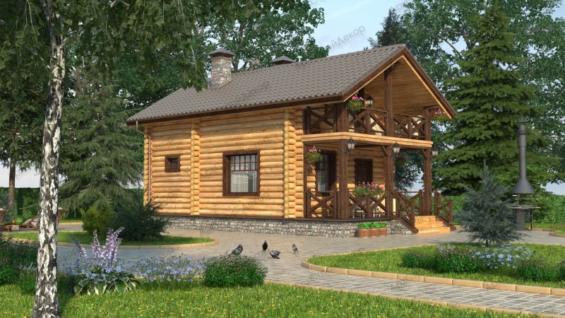 Дом баня 2х этажная