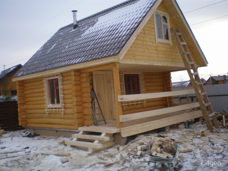 Отделка крыши бани