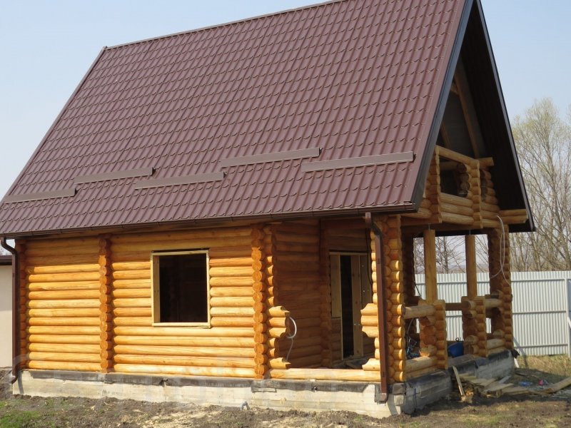 Крыша для бани с мансардой
