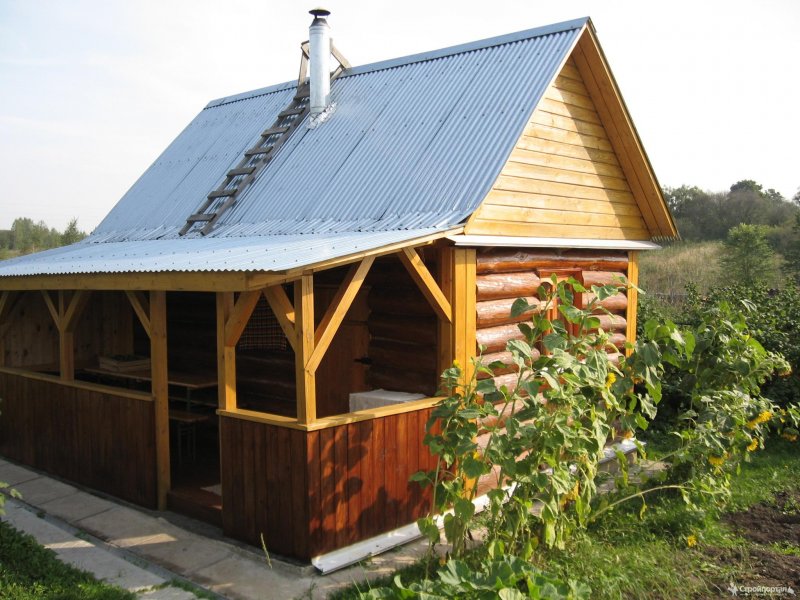 Формы крыш для бань