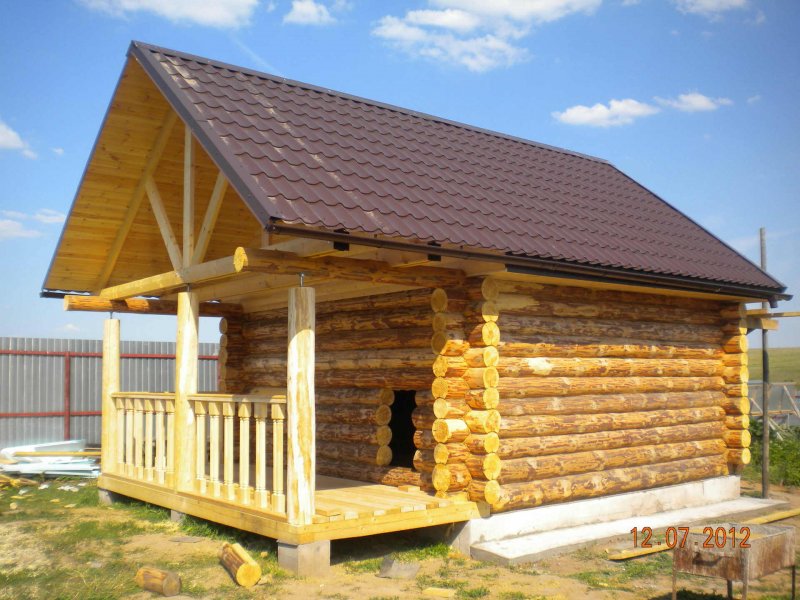 Сруб бани 6 на 6