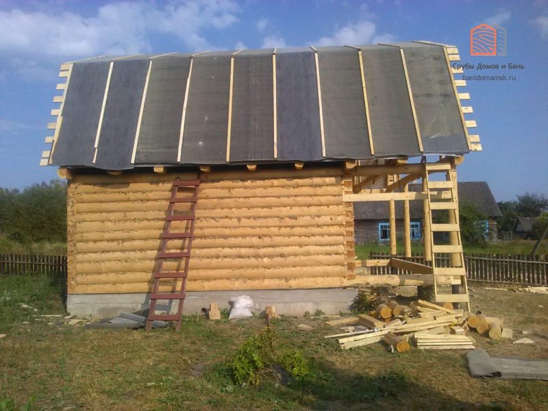 Крыша для бани с мансардой