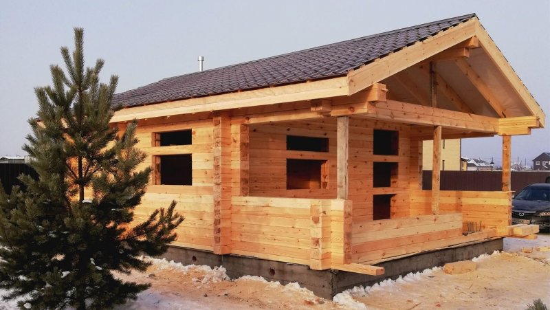 Баня из профилированного бруса 150х150