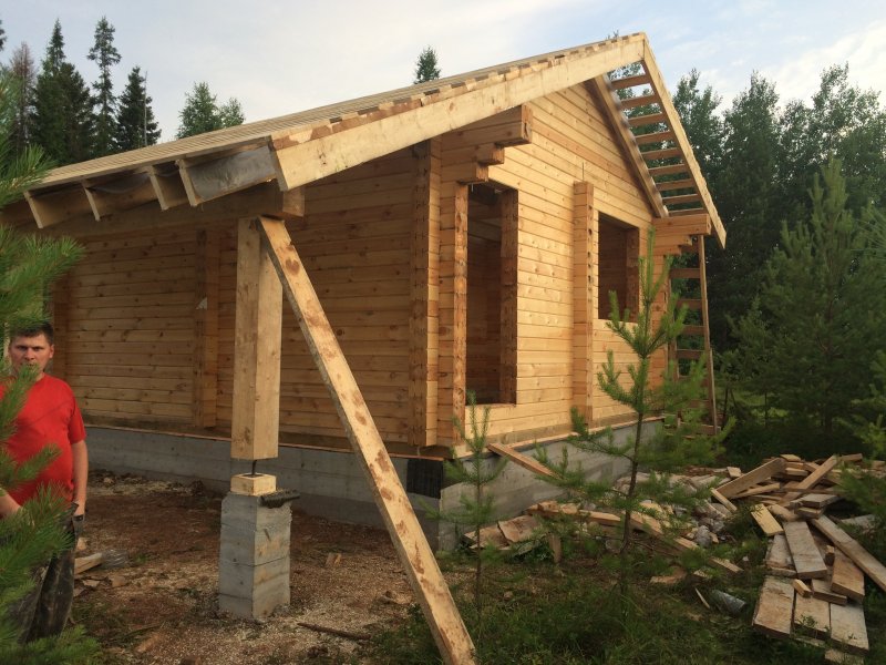 Баня из профилированного бруса своими руками