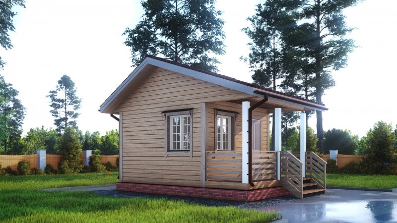 Баня из профилированного бруса камерной сушки