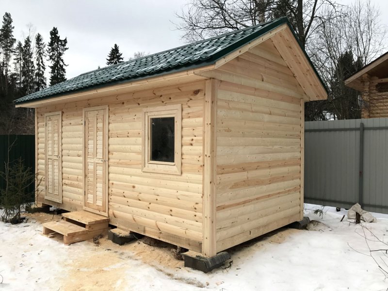 Мансардный баня из профилированный бруса