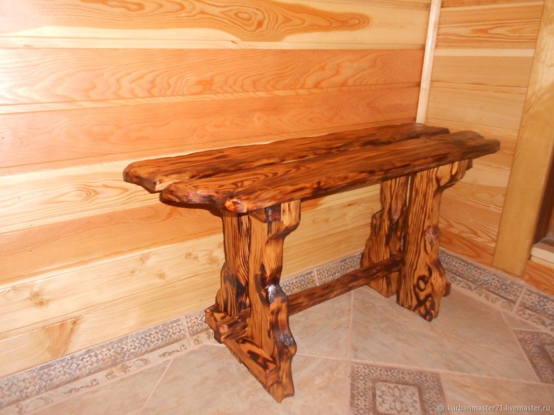 Скамейки из состаренного дерева