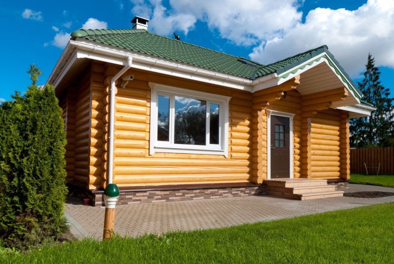 Дома бани из оцилиндрованного бревна