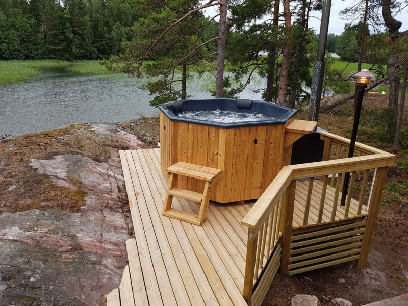 Купель с печкой fispars Terras Octagonal