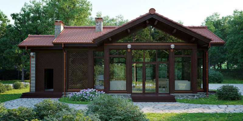 Красивые бани из кирпича (76 фото)