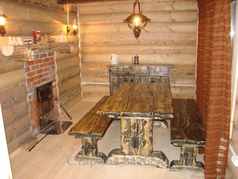 Мебель в предбанник под старину