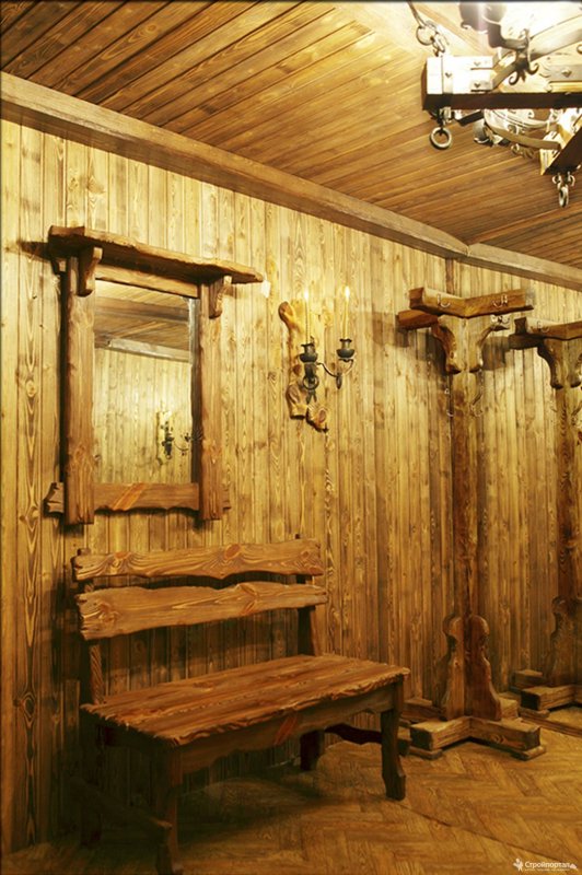 Интерьер бани под старину