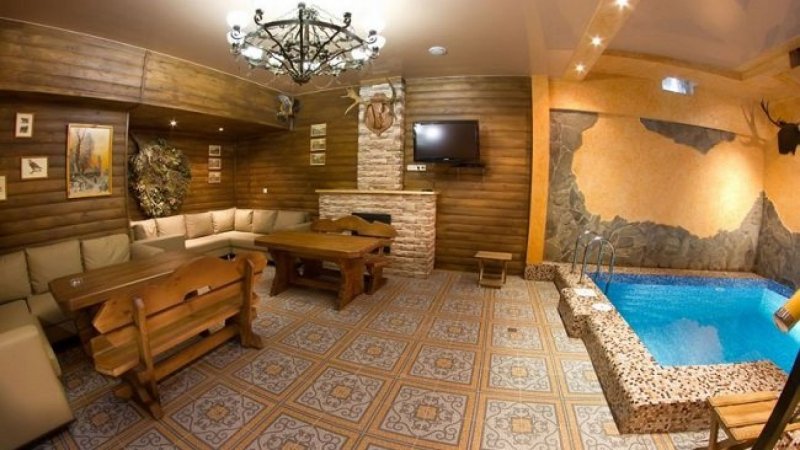 Бани с бассейном и комнатой отдыха