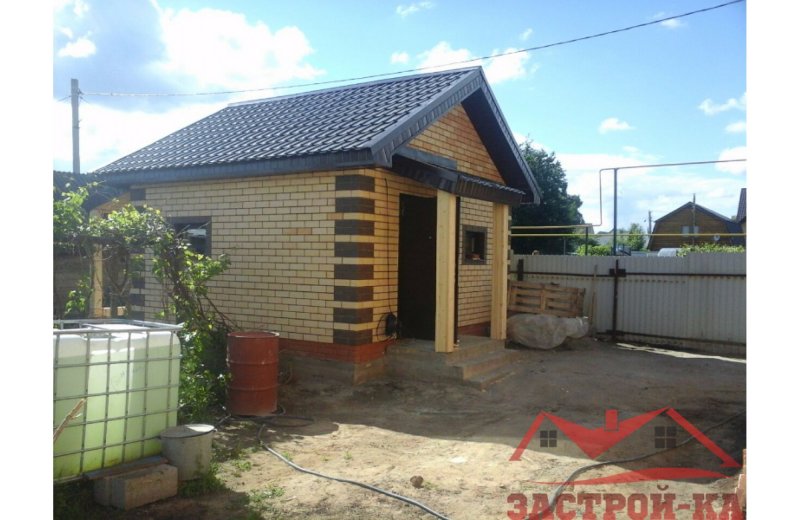 Мини баня из кирпича