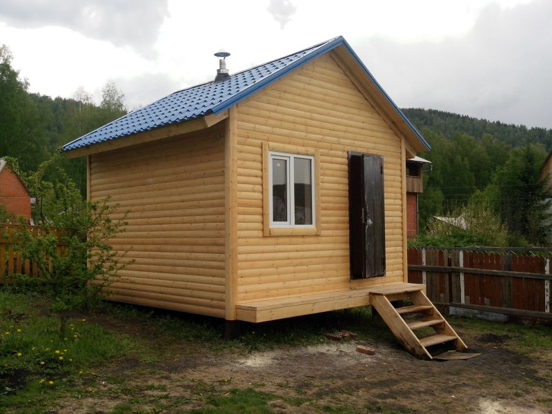 Баня снаружи каркас