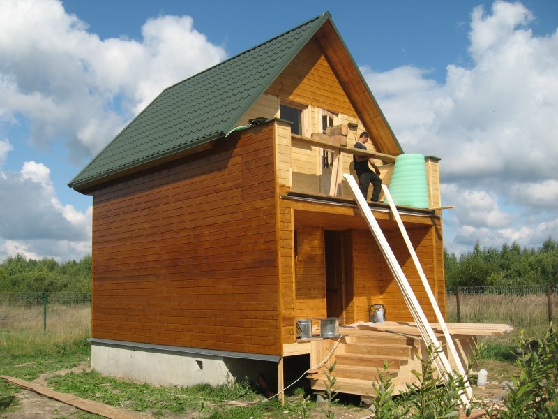 Отделка бани снаружи