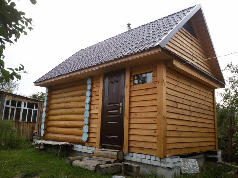 Отделка бань снаружи