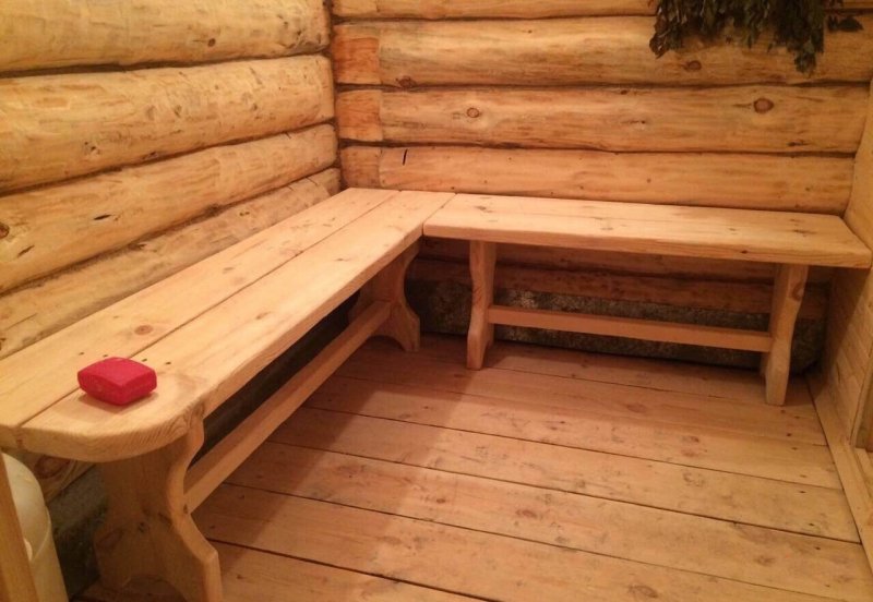 Лавочка в баню в предбанник