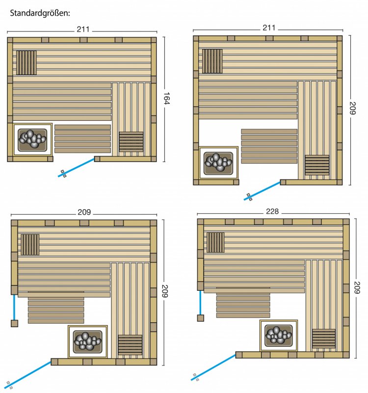 Парная 2х2 планировка парилки