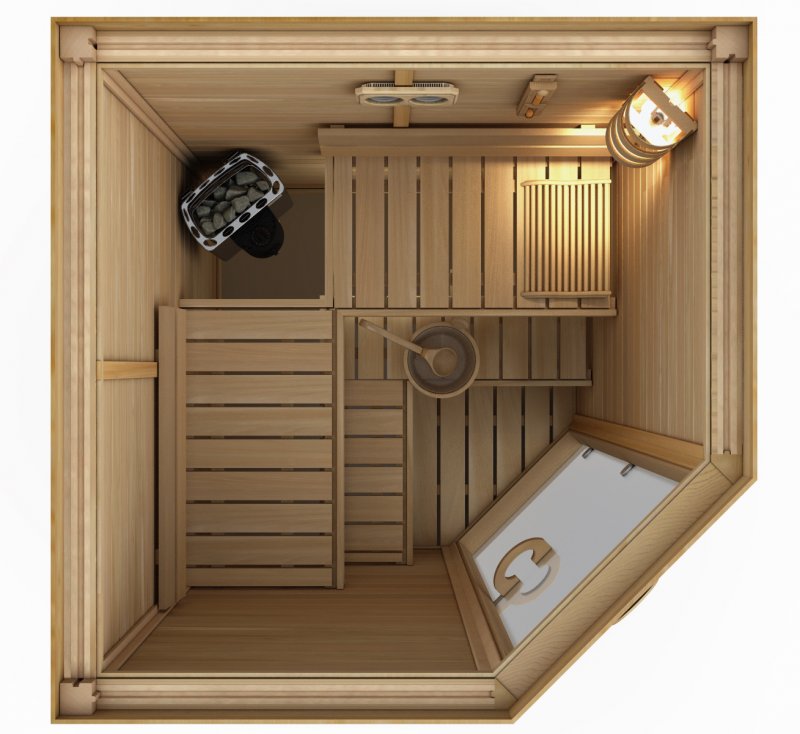 Sauna 2х2 планировка