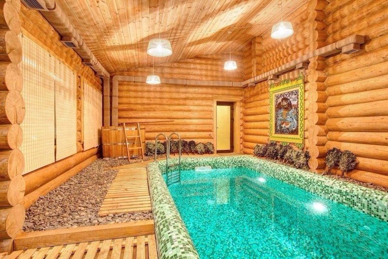 Баня с бассейном