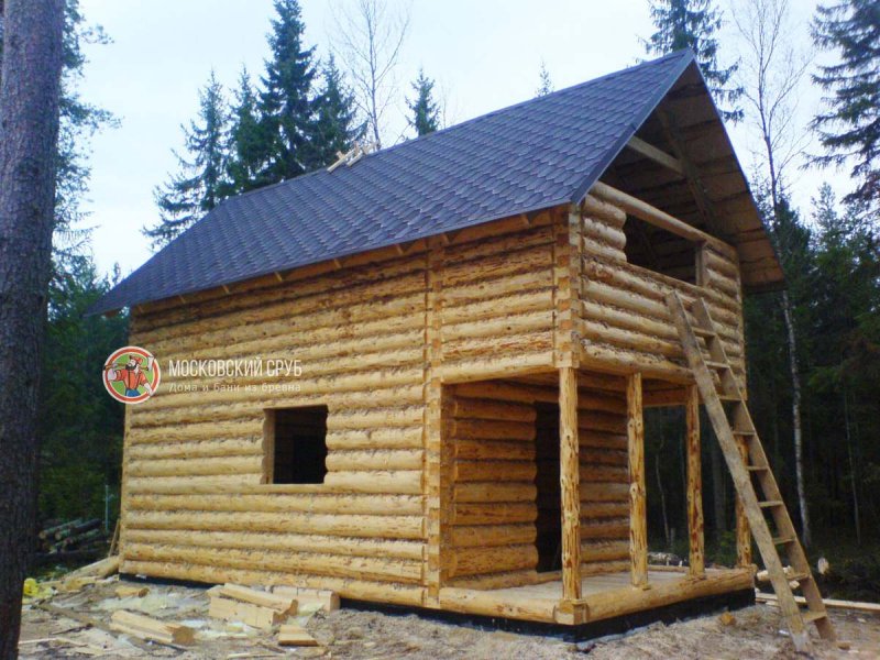 Дом баня сруб 6х8
