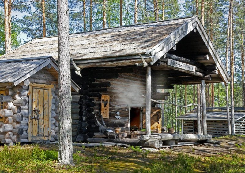 Карельская баня по черному