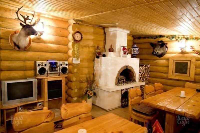 Русская баня комната отдыха