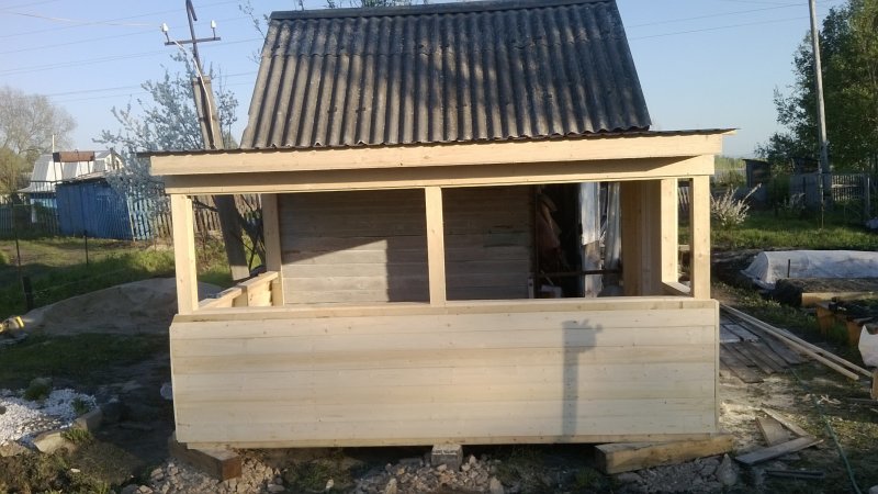 Баня пристройка к дачному дому