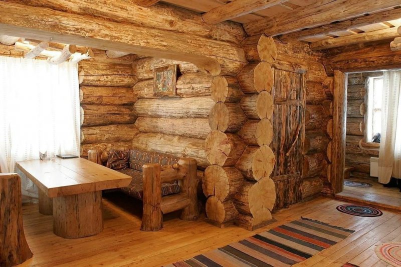 Интерьеры деревянных бань