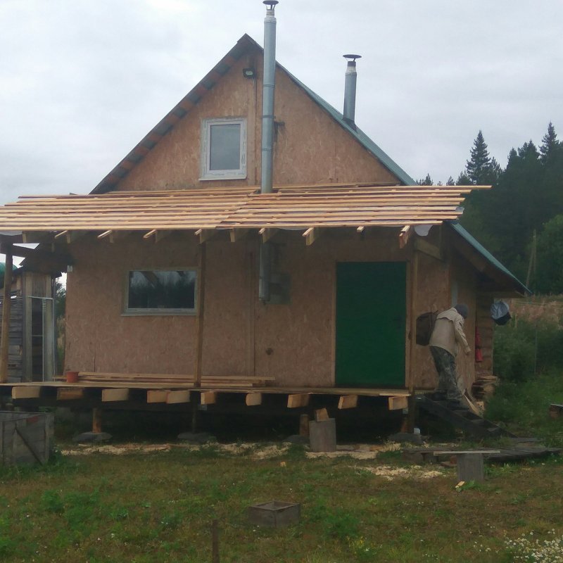 Пристрой бани к дому