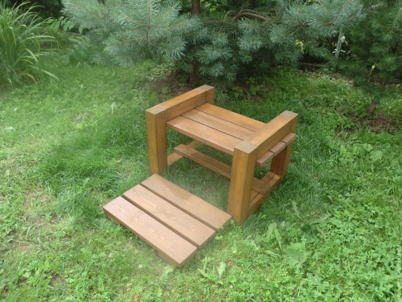 Скамейка из бруса