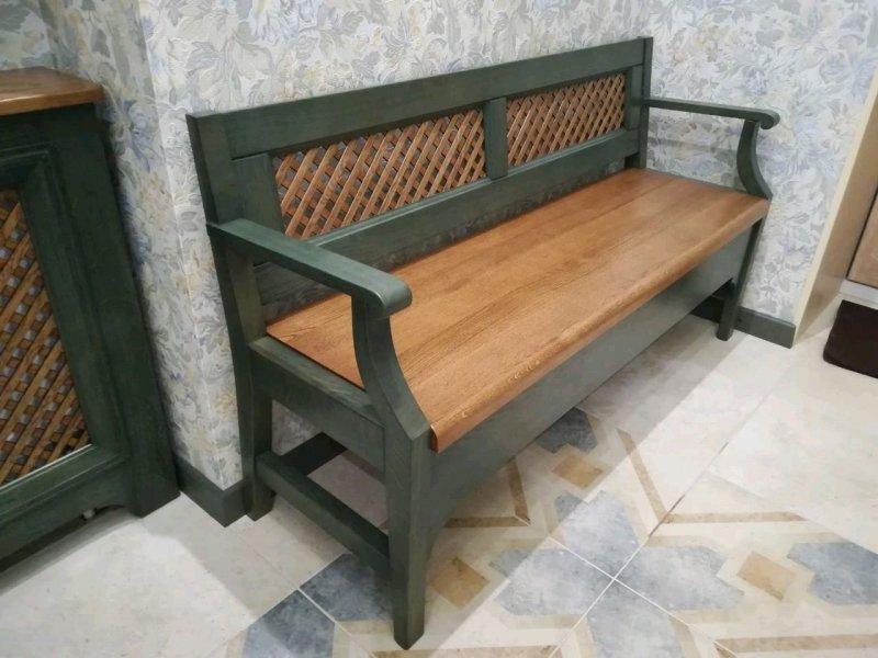 Скамья из массива дуба
