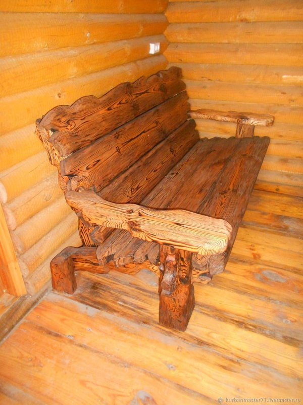 Деревянные столы и лавки под старину