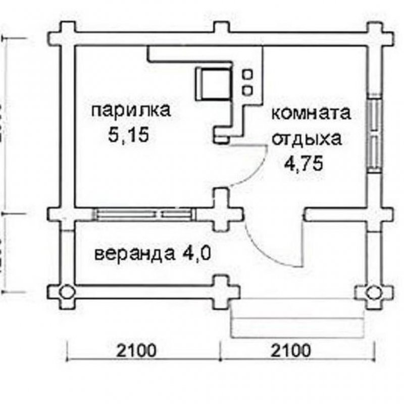 Баня из пеноблоков проекты 5х3