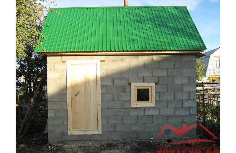 Гараж из керамзитного блока