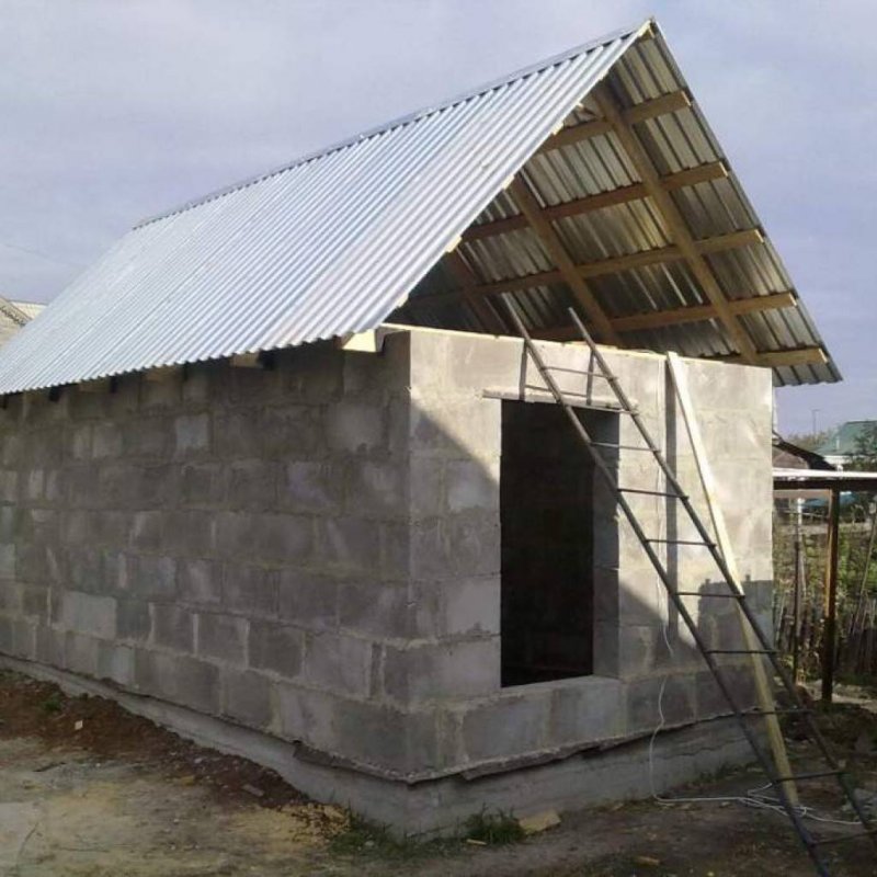 Баня из шлакоблока