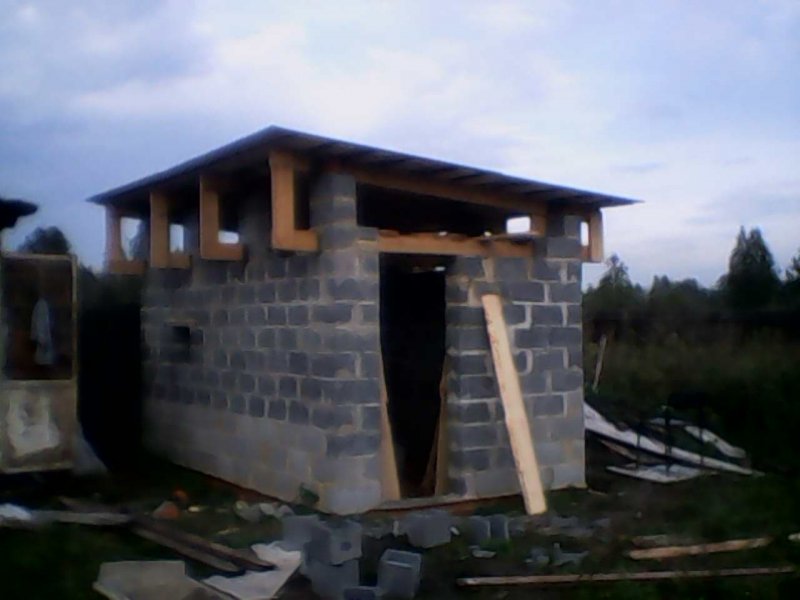 Баня из арболитовых блоков